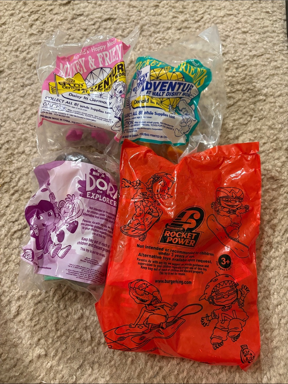 Kids Toys Variety Pack - Assorted Pink, Purple, Red, Green meal toys unopened